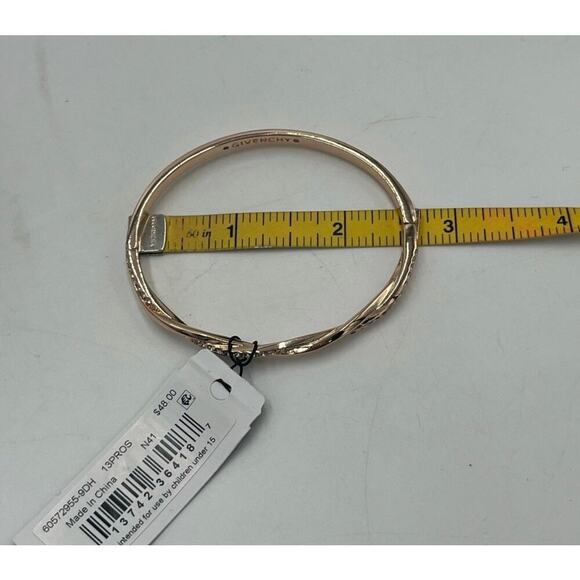 Givenchy Rose Gold‎ and Crystal Hinged Twisted Bangle Bracelet New with tags - Picture 9 of 9